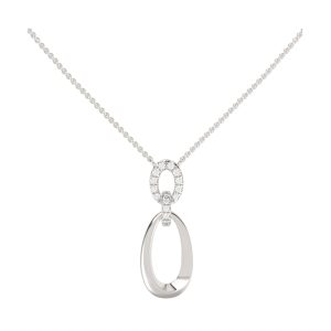 Silver Diamond 1/5Ctw Pendant