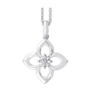 Silver Diamond 1/7Ctw Pendant