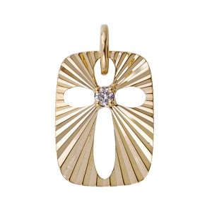 14Kt Yellow GolD Diamond 1/50Ctw Earring