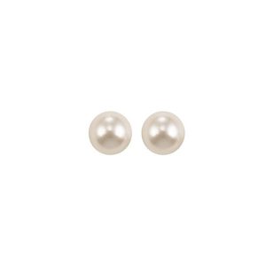 14Kt White Gold Pearl Earring