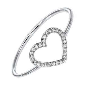14Kt White Gold Diamond 1/20Ctw Ring