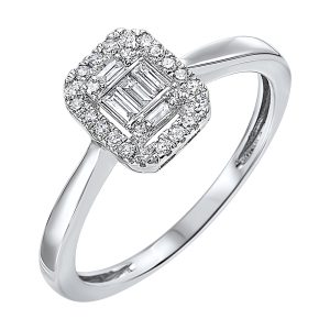 14Kt White Gold Diamond 1/4Ctw Ring