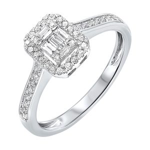 14Kt White Gold Diamond 3/4Ctw Ring