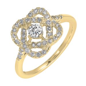 14Kt Yellow Gold Diamond 1Ctw Ring