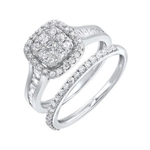 14Kt White Gold Diamond 1Ctw Ring