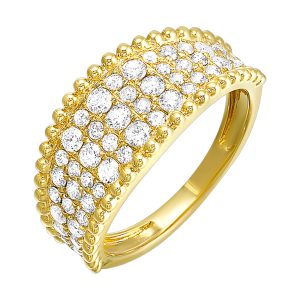 14Kt Yellow Gold Diamond 1Ctw Ring