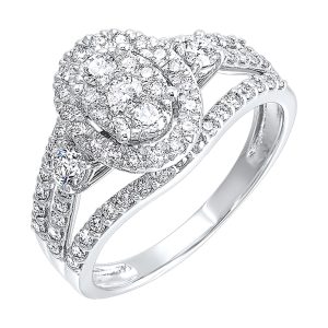 14Kt White Gold Diamond 1Ctw Ring