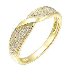 14Kt Yellow Gold Diamond 1/8Ctw Ring