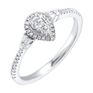 10Kt White Gold Diamond 1/5Ctw Ring