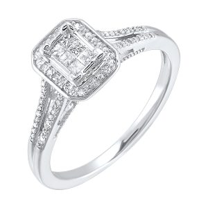 10Kt White Gold Diamond 1/4Ctw Ring