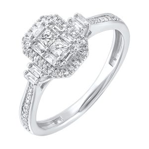 10Kt White Gold Diamond 1/4Ctw Ring