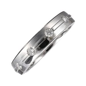 14Kt White Gold Diamond 1/7Ctw Ring