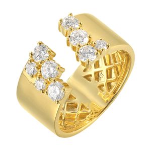 14Kt Yellow Gold Diamond 1Ctw Ring