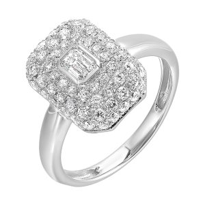 14Kt White Gold Diamond 1Ctw Ring