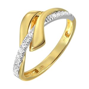 14Kt White Yellow Gold Diamond 1/10Ctw Ring