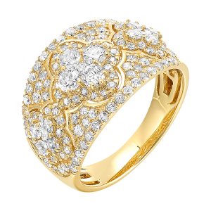 14Kt Yellow Gold Diamond 1 1/2Ctw Ring
