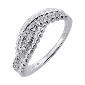 Silver Diamond 1/12Ctw Ring