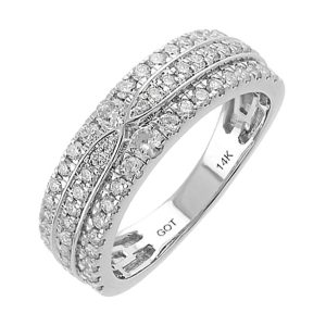 14Kt White Gold Diamond 3/4Ctw Ring