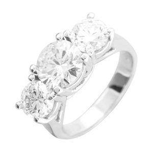 14Kt White Gold Diamond 3Ctw Ring