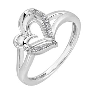 Silver Diamond 1/25Ctw Ring