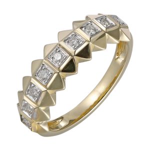 14Kt Yellow Gold Diamond 1/7Ctw Ring