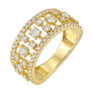 14Kt Yellow Gold Diamond 1Ctw Ring