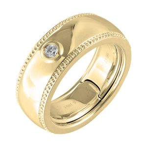 14Kt Yellow Gold Diamond 1/12Ctw Ring