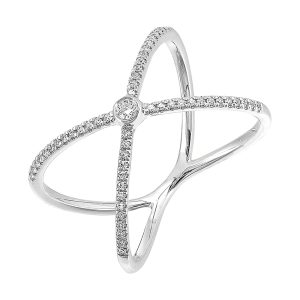 14Kt White Gold Diamond 1/7Ctw Ring