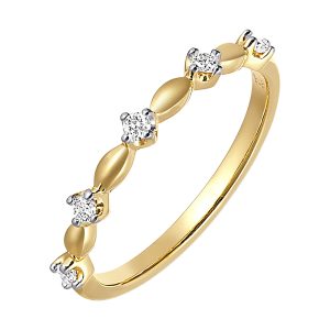 14Kt Yellow Gold Diamond 1/10Ctw Ring
