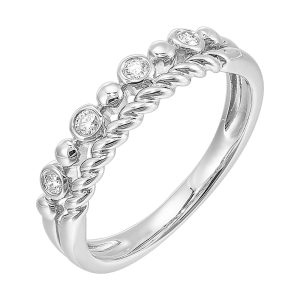 14Kt White Gold Diamond 1/10Ctw Ring