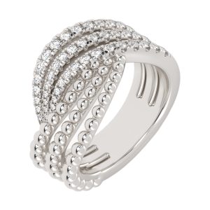 Silver Diamond 1/2Ctw Ring