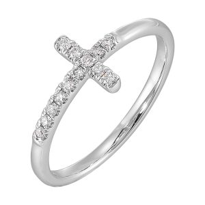 14Kt White Gold Diamond 1/10Ctw Ring