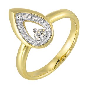 14Kt Yellow Gold Diamond 1/5Ctw Ring