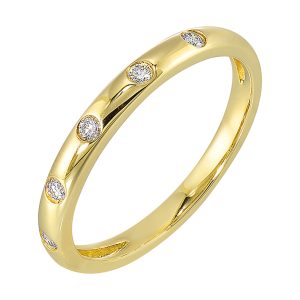 14Kt Yellow Gold Diamond 1/10Ctw Ring