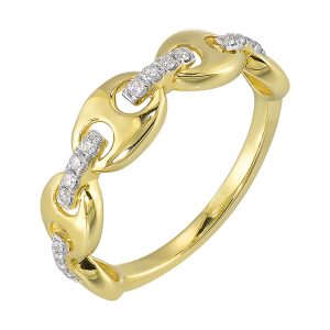 14Kt Yellow Gold Diamond 1/10Ctw Ring