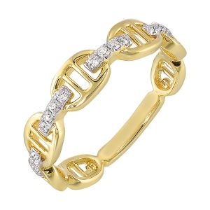 14Kt Yellow Gold Diamond 1/10Ctw Ring