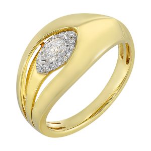 14Kt Yellow Gold Diamond 1/5Ctw Ring