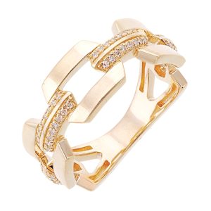 14Kt Yellow Gold Diamond 1/8Ctw Ring