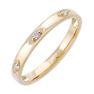 14Kt Yellow Gold Diamond 1/20Ctw Ring