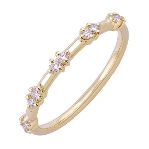 14Kt Yellow Gold Diamond 1/7Ctw Ring