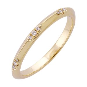14Kt Yellow Gold Diamond 1/20Ctw Ring
