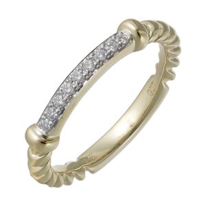 14Kt Yellow Gold Diamond 1/10Ctw Ring