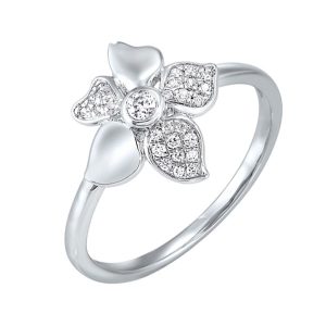 10Kt White Gold Diamond 1/7Ctw Ring