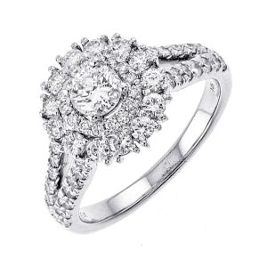 14Kt White Gold Diamond 1 1/2Ctw Ring