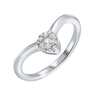 10Kt White Gold Diamond 1/5Ctw Ring