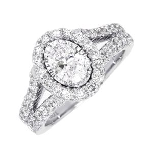 14Kt White Gold Diamond 1 1/2Ctw Ring