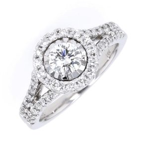 14Kt White Gold Diamond 1Ctw Ring