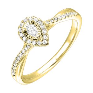 14Kt Yellow Gold Diamond 1/4Ctw Ring