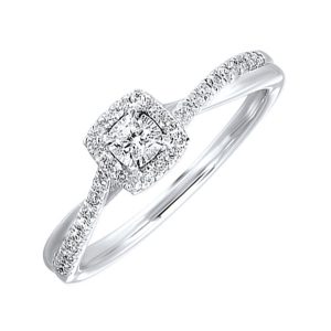 14Kt White Gold Diamond 1/4Ctw Ring