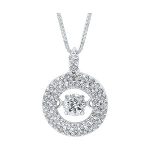 14Kt White Gold Diamond 3/8Ctw Pendant